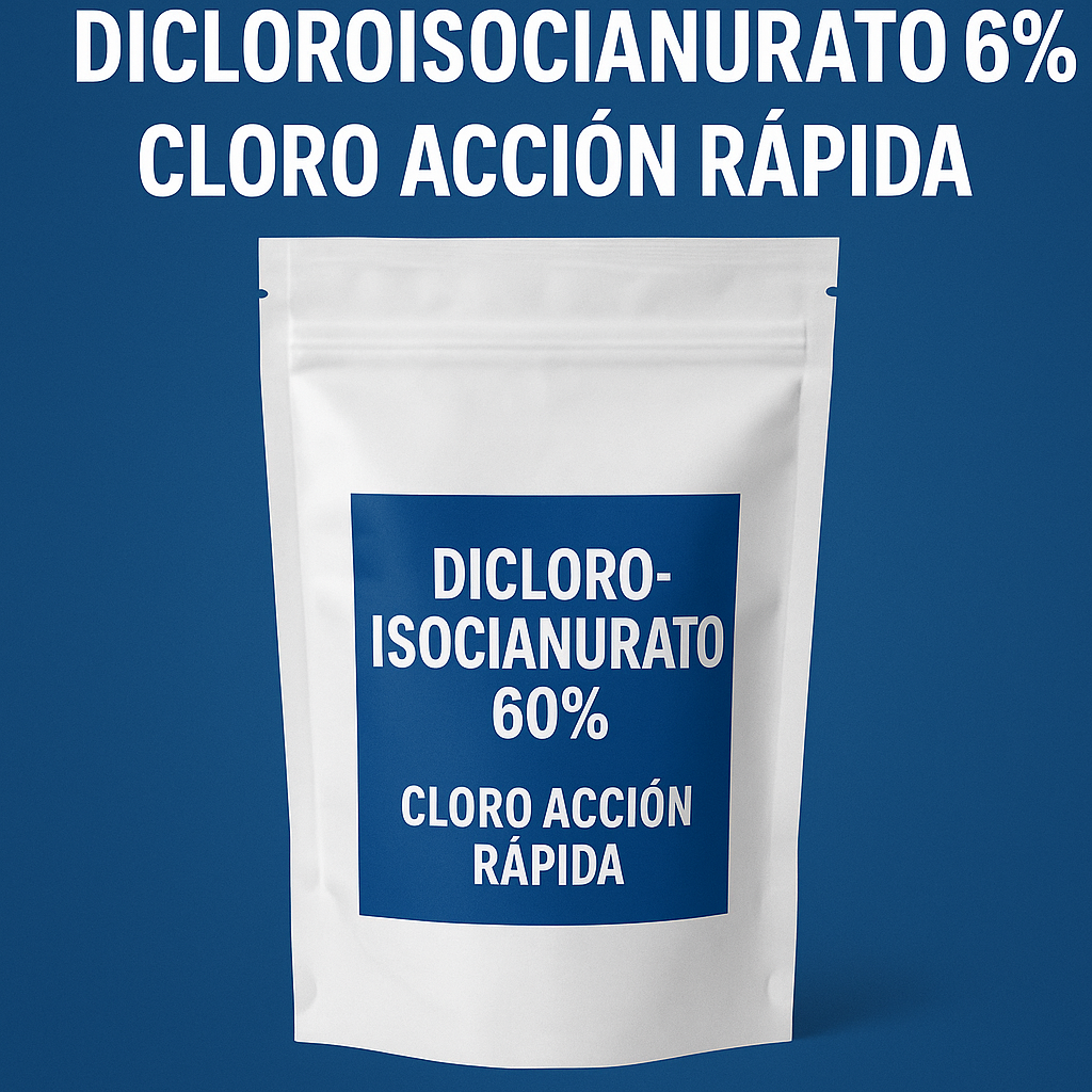 Dicloroisocianurato 60% (Cloro Rápida Acción) 1 Kg