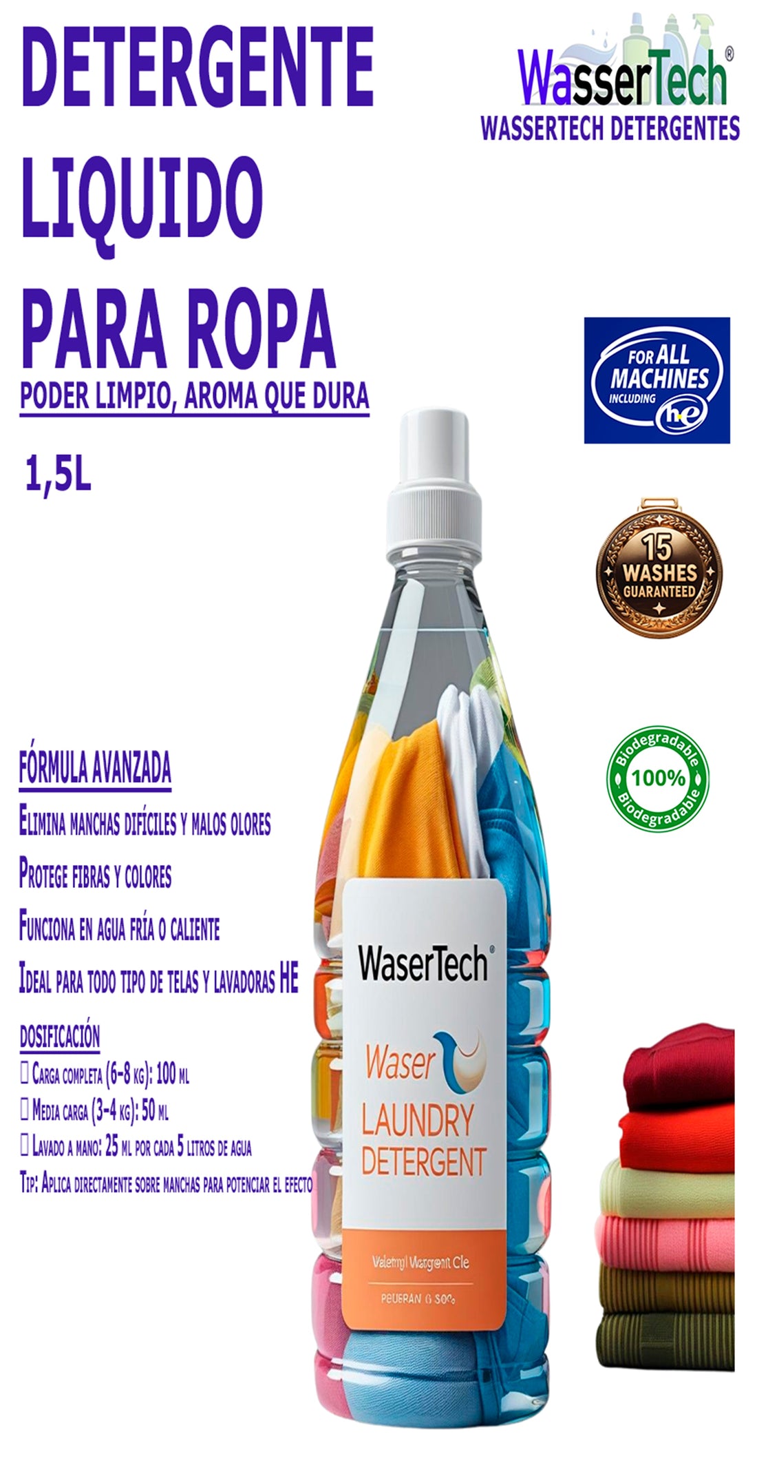Errores al usar detergentes de ropa