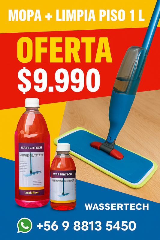 Mopa VIRAL con  Spray + Limpiapisos de Regalo