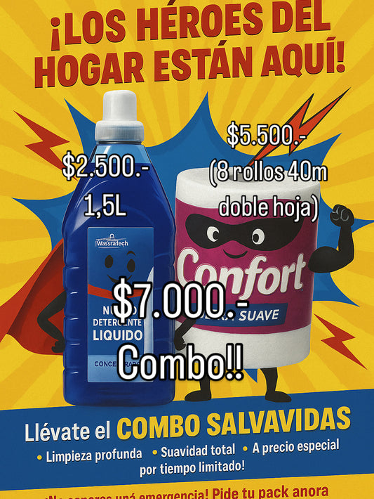 Detergente Ropa mas Confort 40metros 8 rollos