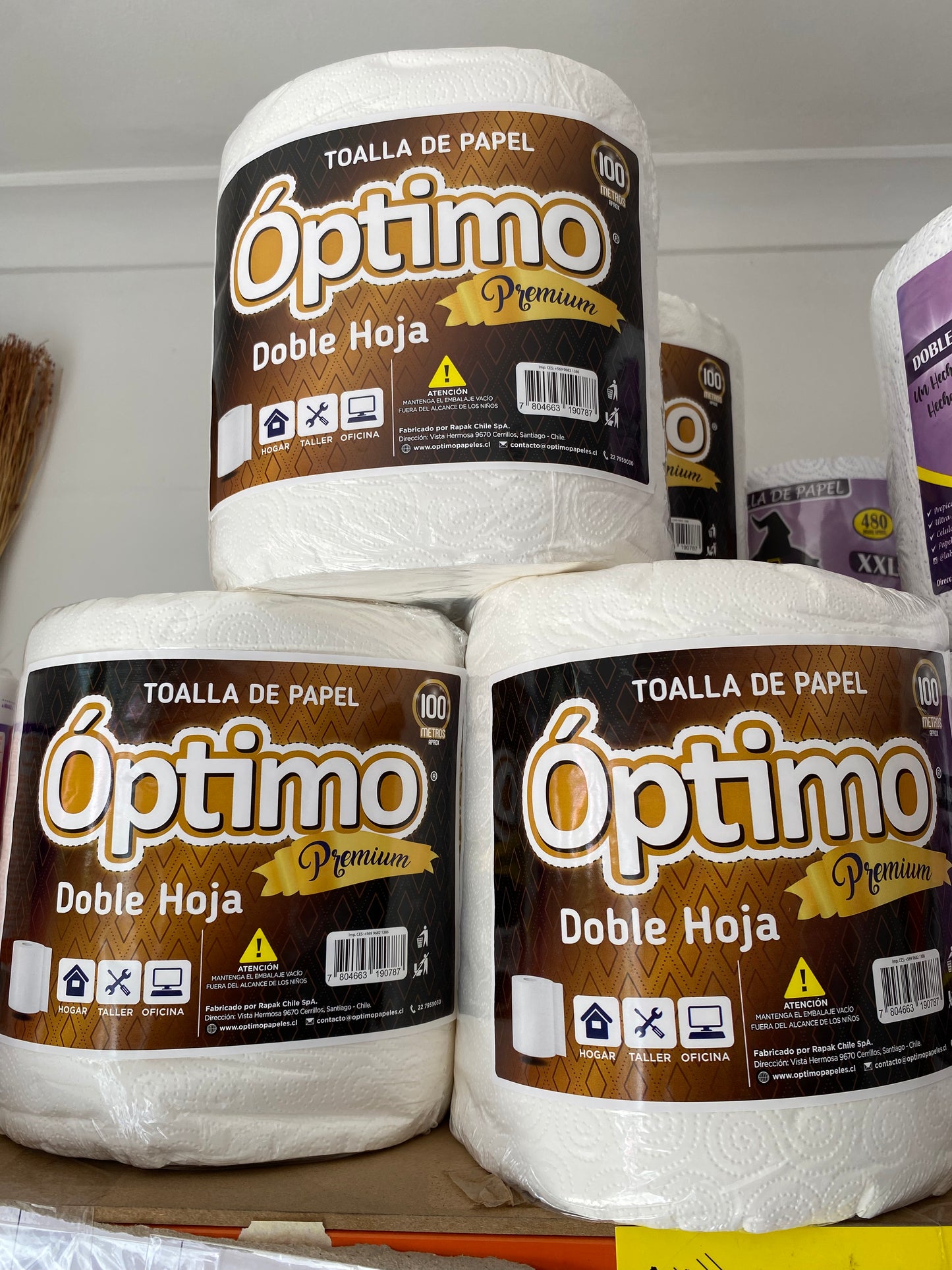 Manga Toalla de Papel OPTIMO 100m doble hoja (nova) 6 rollos