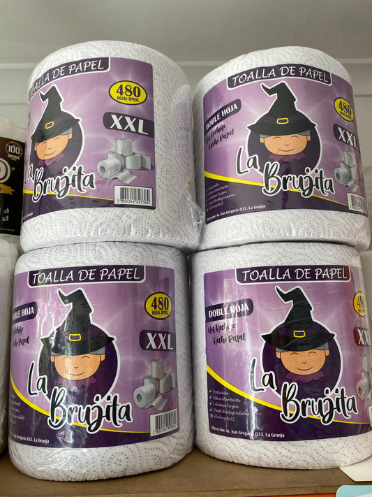 Manga Toalla de Papel Brujita 100m doble hoja (nova) 6 rollos