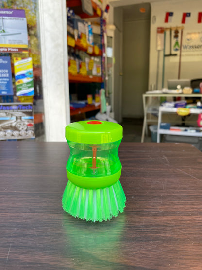Escobilla para Lavar la Loza con Contenedor de Detergente Integrado