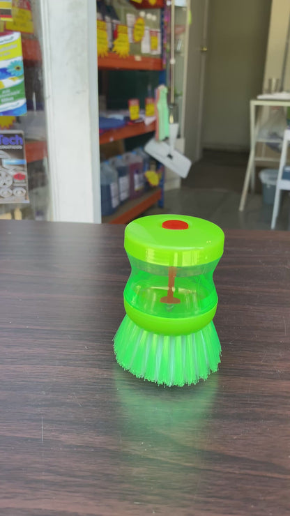 Escobilla para Lavar la Loza con Contenedor de Detergente Integrado
